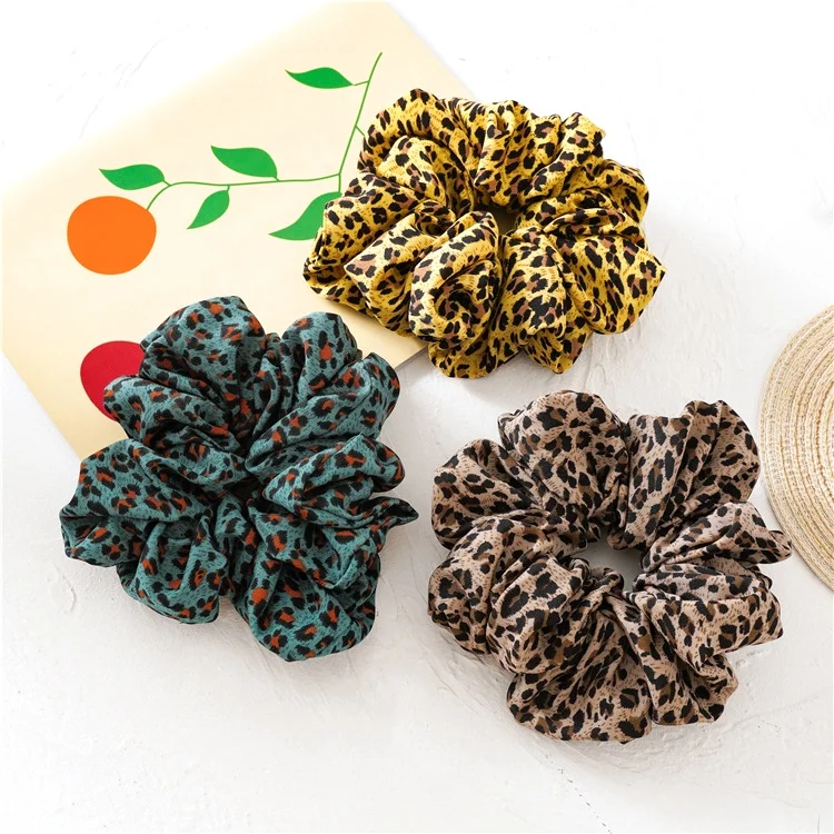 

MIO High Quality Hair Scrunchies Excellent Elastic Fabric Hair Tie Leopard Floral Pattern Casual Ponytail Holder Hair Band