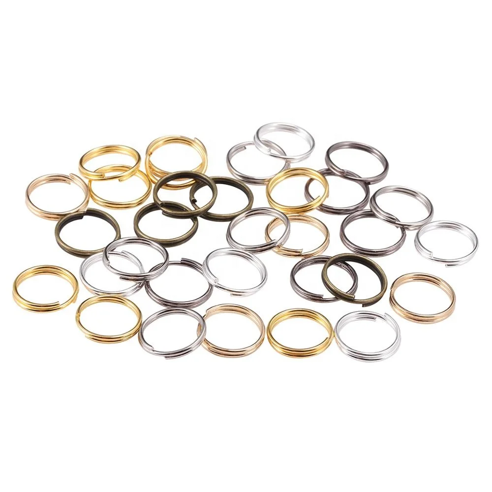 

200pcs/lot 4 6 8 10 12 mm Open Jump Rings Double Loops Gold Silver Color Split Rings Connectors For Jewelry Making Supplies DiY, As picture