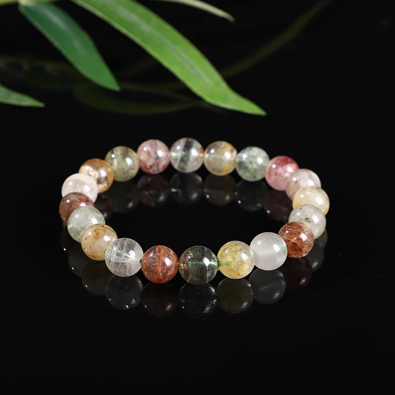 

High quality Natural Multi-inclusions Crystal Beads Bracelet Fengshui Lucky Stone Bracelet (YSB003)