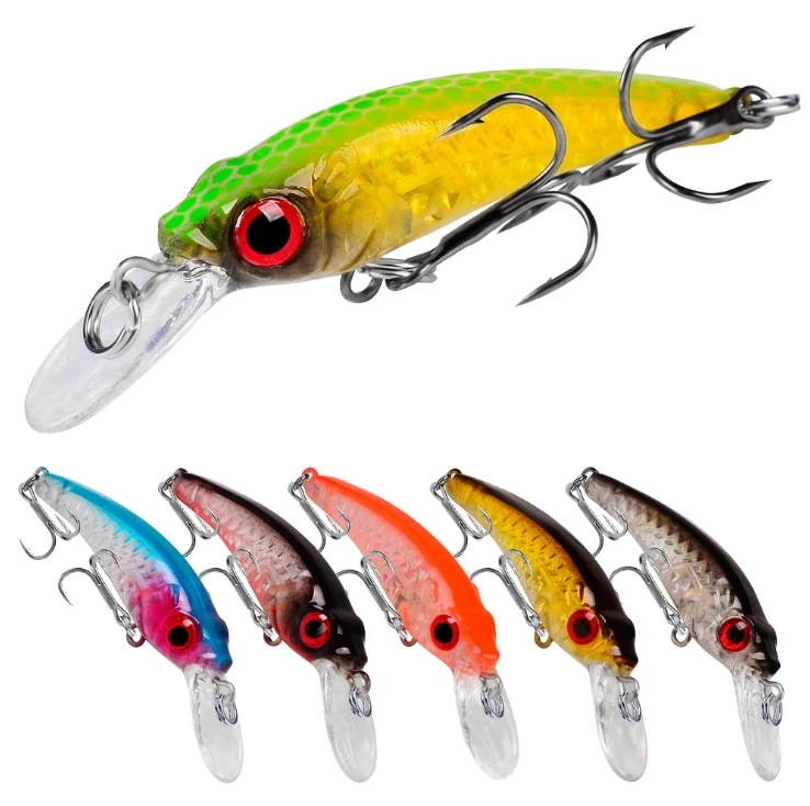 

SNEDA Factory Wholesale Minnow Fishing Lure 60mm 3.5g Sinking Bait With Black Nickel Hook Artificial Fishing Lure, 6 colors