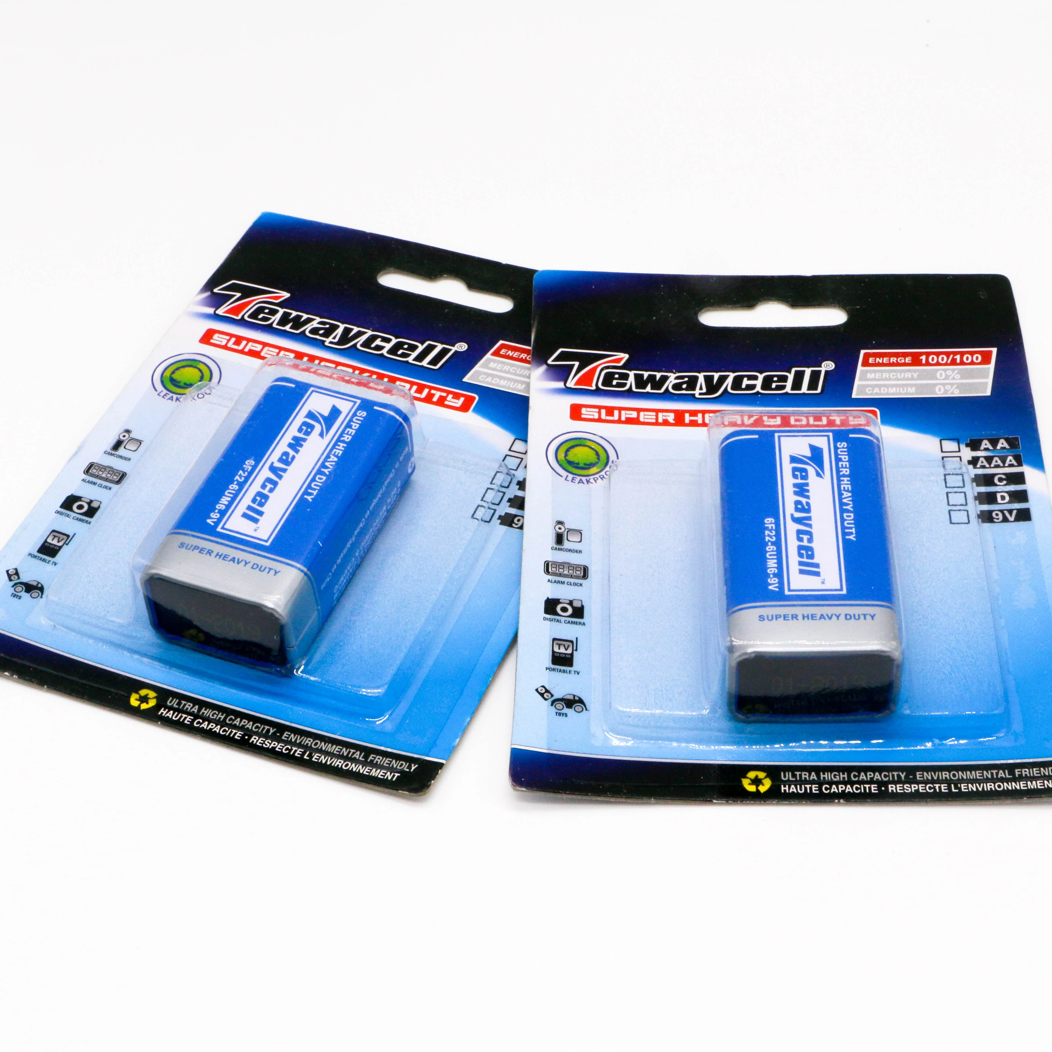 
customized hot selling 250mAh 6F22 9v UM1 carbon zinc dry battery 