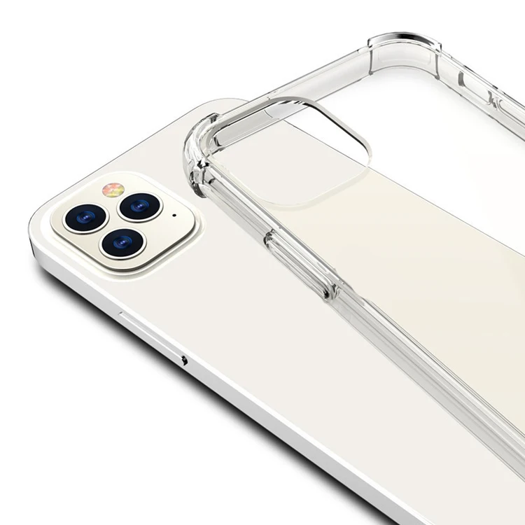 

Eco-Friendly 1.5mm High Clear Transparent Hard Acrylic TPU PC Shockproof Phone Back Cover Case For Iphone 12 Pro Max (6.7)