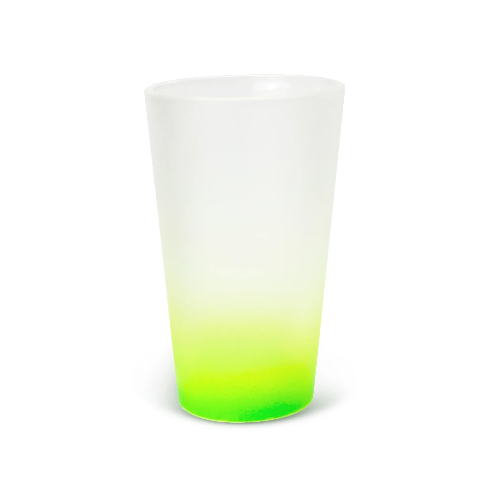 

Wholesale Large Size Cone Shape Glass Beer Mug Sandy Glass Cup for Sublimation Laser Print Custom Design Accept, 8 colors