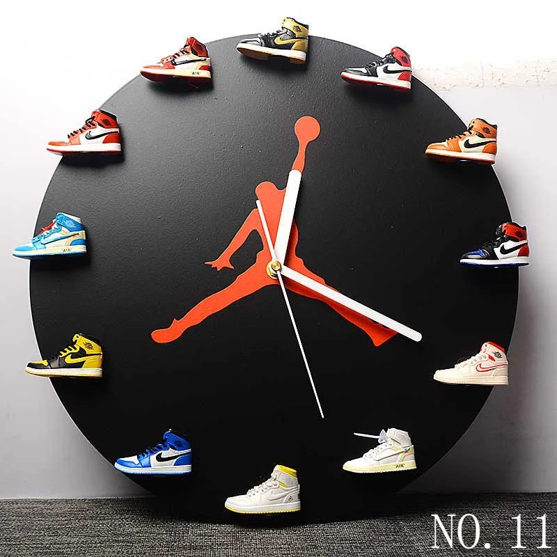 clock with mini sneakers