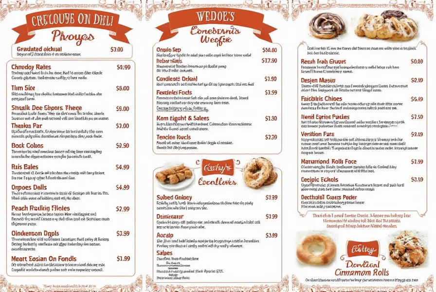 Interior view of The Devine Cinnamon Roll Deli showing counter service and seating area