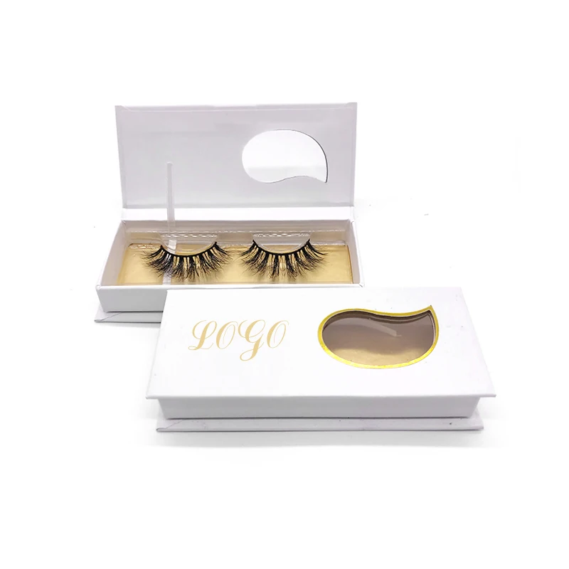 

SY Customize Logo luxury white mink false eyelash packaging box custom, Custom color