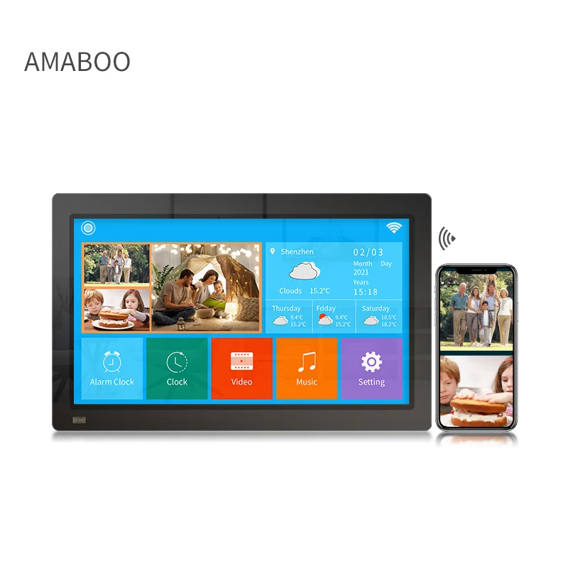 

Best Price Electronic Pcb Board Yulong Pic With Battery Speaker 4k 15.4 Inch Displasys Android Nft Wifi Digital Photo Frame Meta