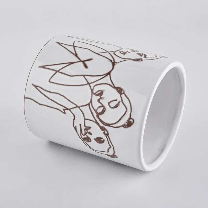 wholesale straight sided ceramic candle containers