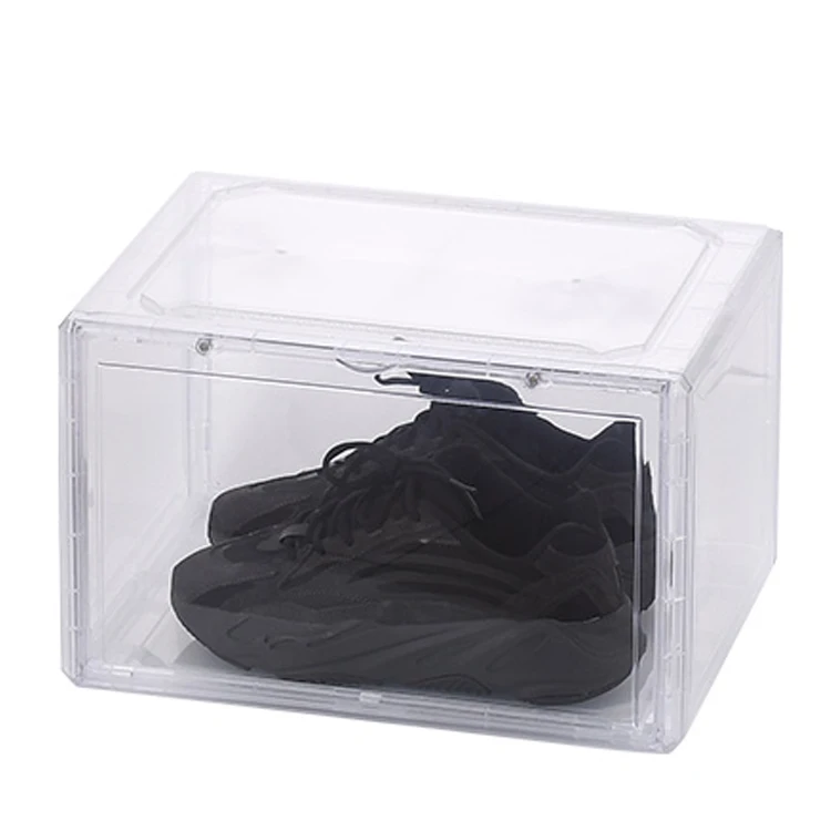 

factory price luxury custom printed storage shoebox plastic black shoe box shoe box acrylic for Wholesale