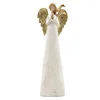 China wholesale home decoration white angel statue resin, standing wings angel figurine polyresin%