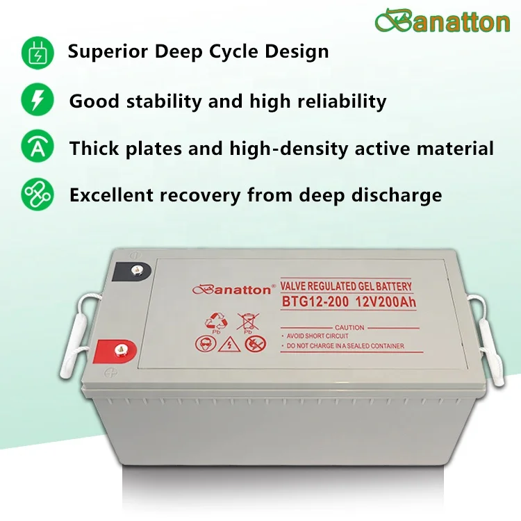 Banatton 12V 200AH Bateria Battery Solar Lead acid Battery Deep Cycle Lead Acid GEL Solar Battery Pil Solar Baterai Accu