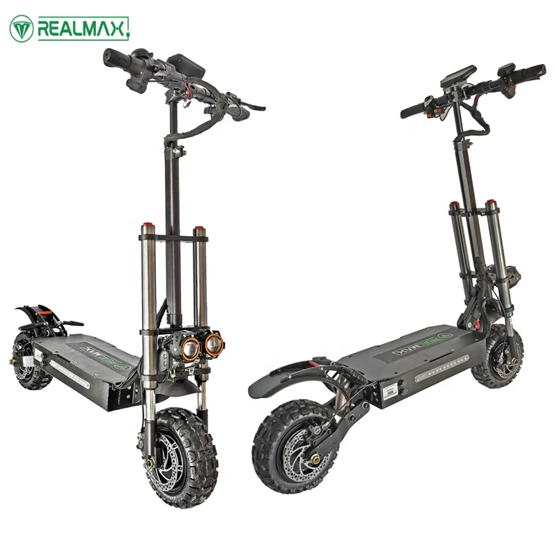 

REALMAX SH11 2 Wheel Offroad 5600W E Scooter Adult Foldable Electric Motorcycle With Seat, Black