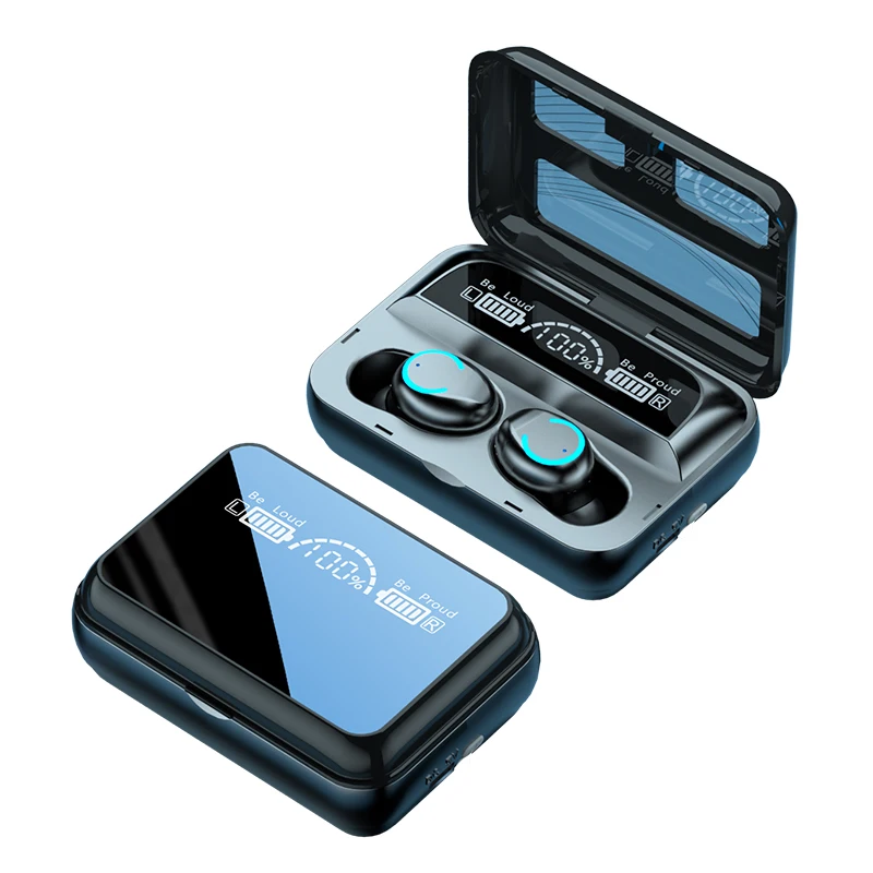 

2021 New F9 R12 R13 Factory Price BT Earbuds with Powerbank Siri Binaural Calls V5.1 Earphones Waterproof Sports