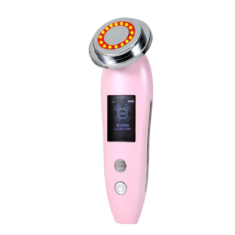 

Ultrasonic Vibration Facial Massager Beauty Device Home Use Face Ultrasonic Beauty Device, White,pink