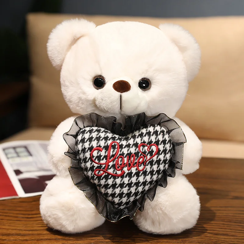 

2023 Custom Valentine's Day Stuffed Animal Rose Heart Teddy Bear Toy Gift For Lover