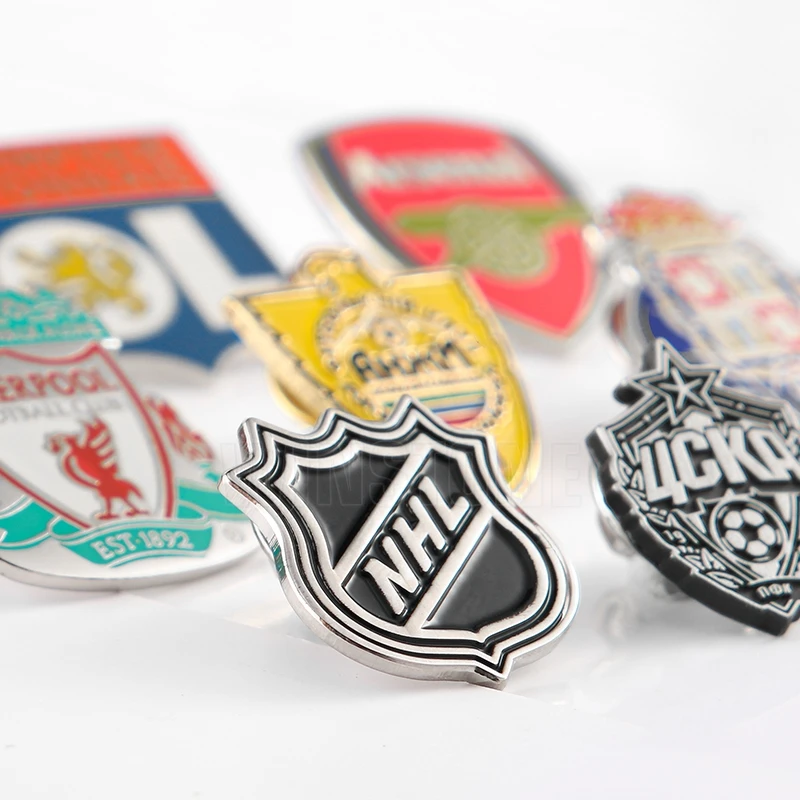 Custom Football Club Metal Hard Enamel Lapel Pin Badges Buy Custom