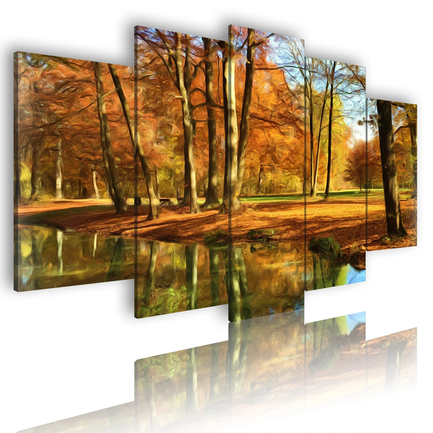 

Painting Oil Picture Abstract Framed Beautiful Scenery Modern Decor Landscape Decoration Living Room Wall Art