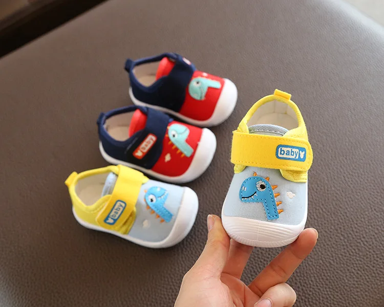 

New arrival cute animal design with sounds baby canvas shoes baby shoes unisex, Orange/grey/pink/yellow/white/blue