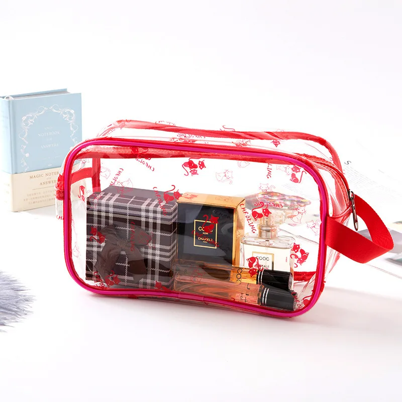 

Waterproof transparent PVC cosmetic bag storage bag
