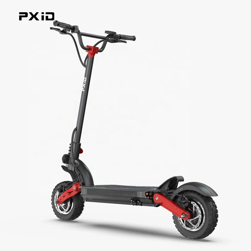 

PXID SQ1 LED Display Long Range E Scooter 2000w Dual brakes Electric Scooter With Front Rear Suspension