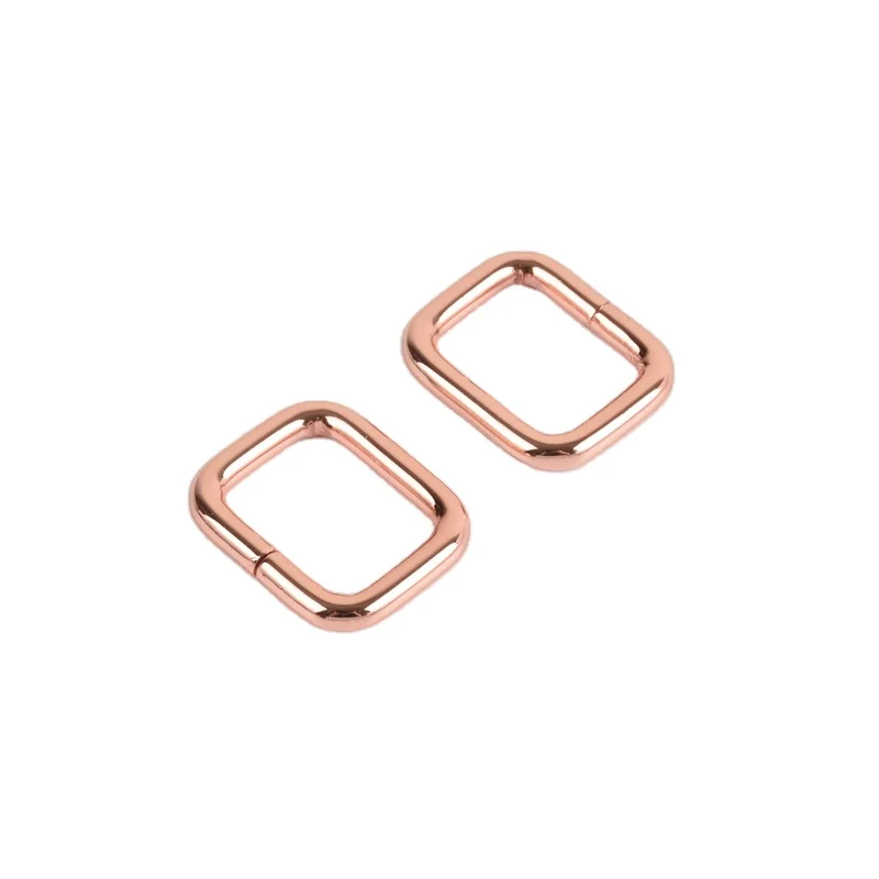 

High Quality Rose Gold Handbag Bag Purse Rectangle Square Loop