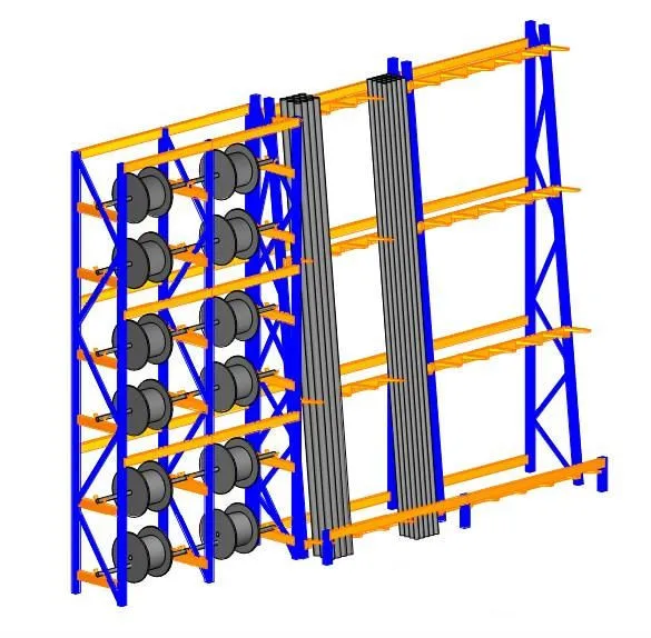 Cable Retention Racks Heavy Duty Warehouse Cable Storage Reel Rack - H96''*D36''
