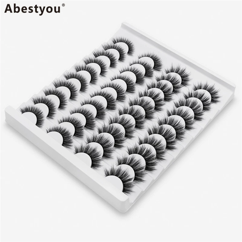 

Abestyou 20pair Tray 3D faux Mink False Eyelashes Packaging