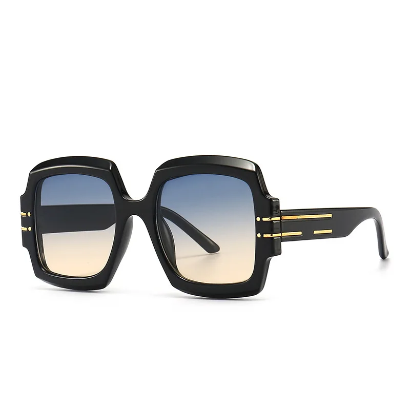 

New retro square frame sunglasses INS style resin oversized sunglasses