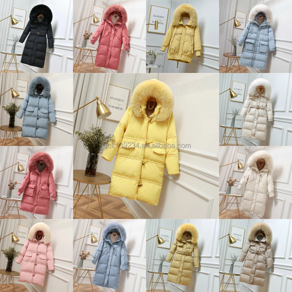 

2022 hot sell Latest new arrival fashion custom color long winter women down coat