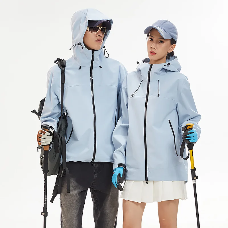 3 Layer Fabric Windbreaker Jacket Hood