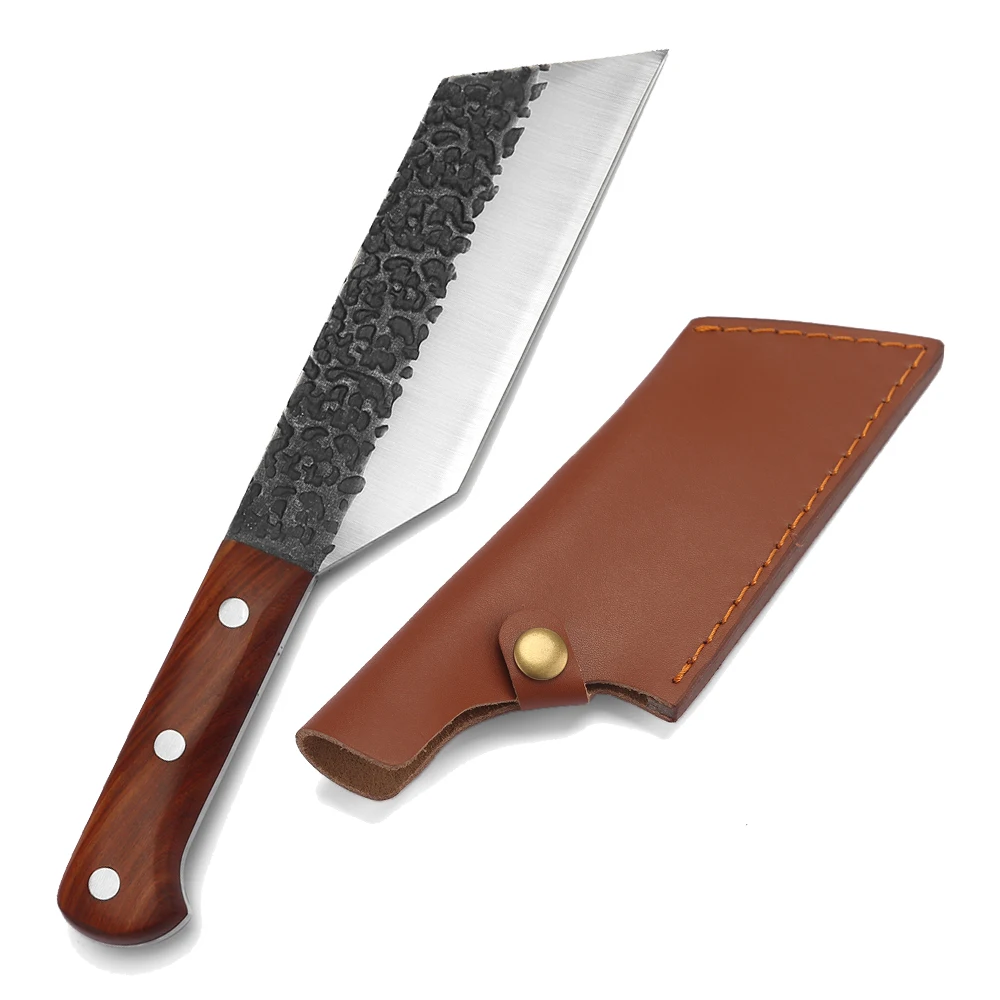 

Xingye Wholesale Leather Sheath Outdoor Hunting Multipurpose 4cr13 Stainless Steel Sharp Blade Chef Knife Japanese Durian Knife