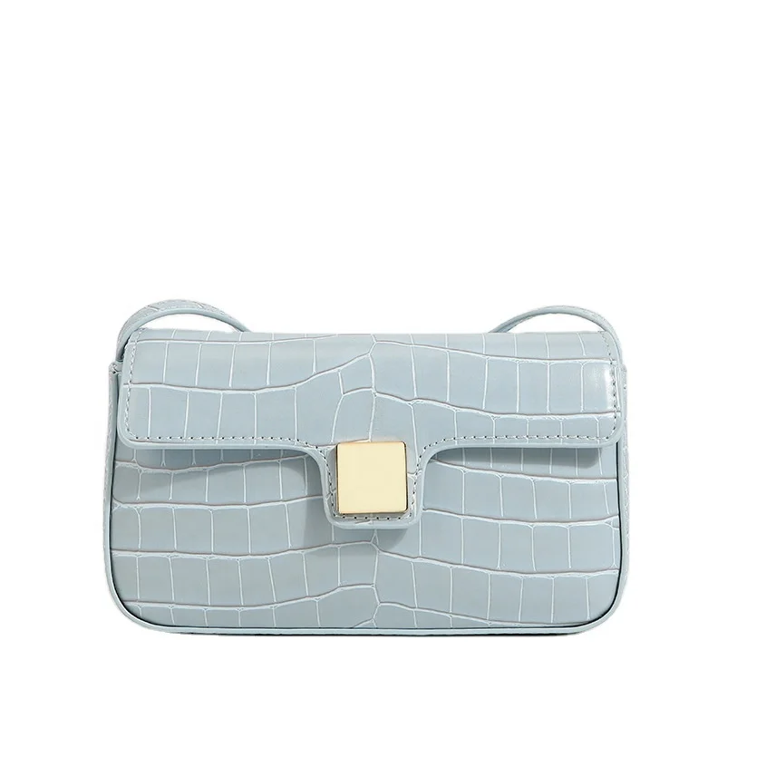 

Fashion Lady Chain Pu Leather Vintage Crocodile Pattern Single Shoulder Bag Crossbody