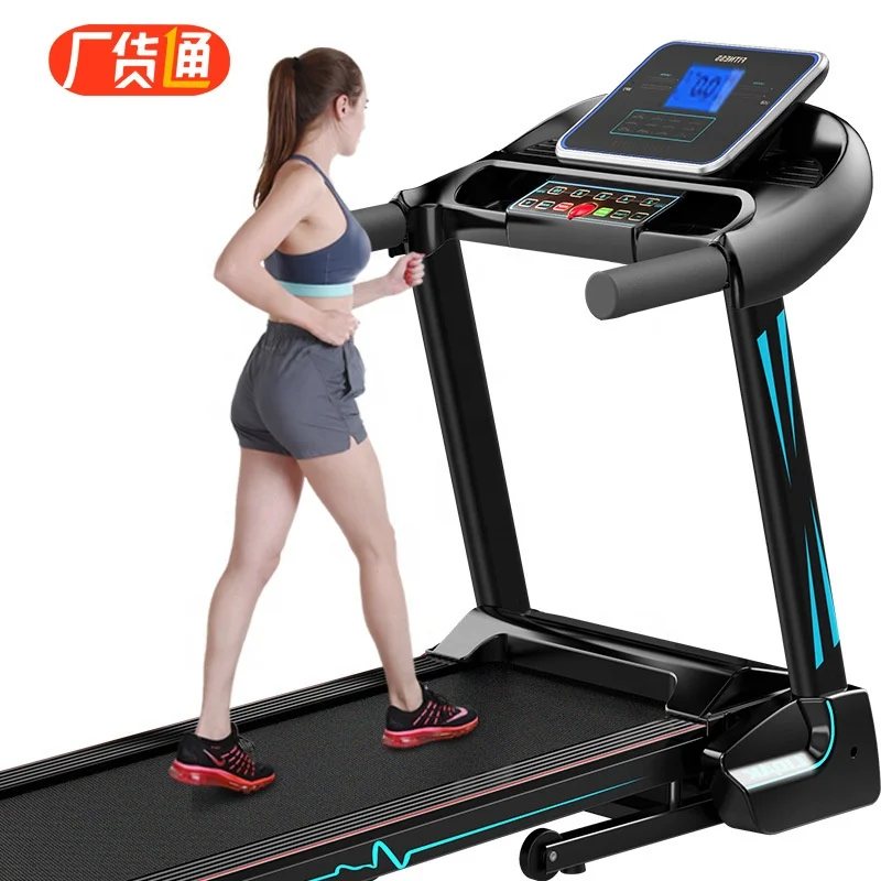 

Chinese manufacturers direct folding household installation of ultra-quiet small intelligent electric treadmill fitness equipmen, Black