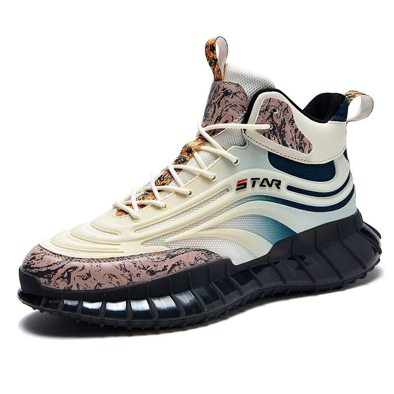 

Autumn and winter high-top knives shoes popcorn bottom sneakers men's shoes new, 2 colors