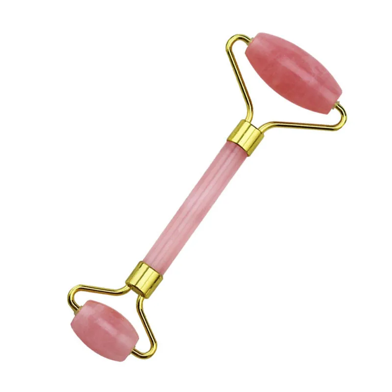 

Hot Selling Rose Quartz Jade Roller for Facial Anti-Aging Rose Quartz jade roller anti-wrinkle tools, Pink