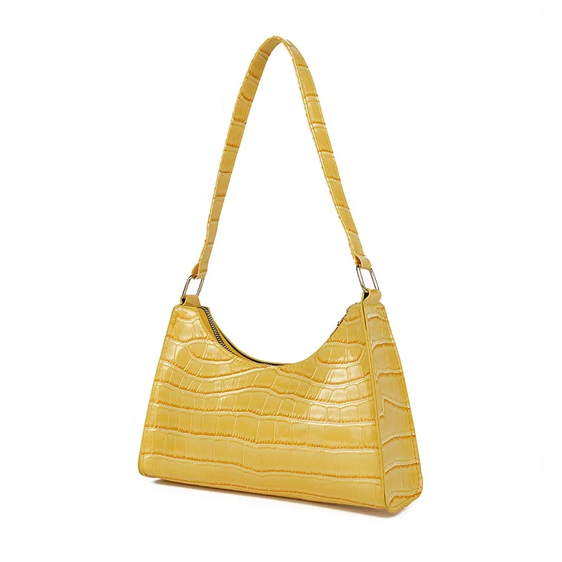 

Wholesale 2021 Fashion Women's Bag Underarm Handbag Crocodile Pattern Shoulder Bag Handbag Female Bags, White,yellow,red,khaki,green,black,pink,brown