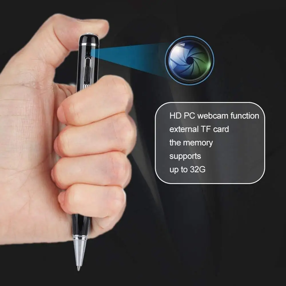 迷你高清 1080p 无线闭路电视视频隐藏间谍笔相机