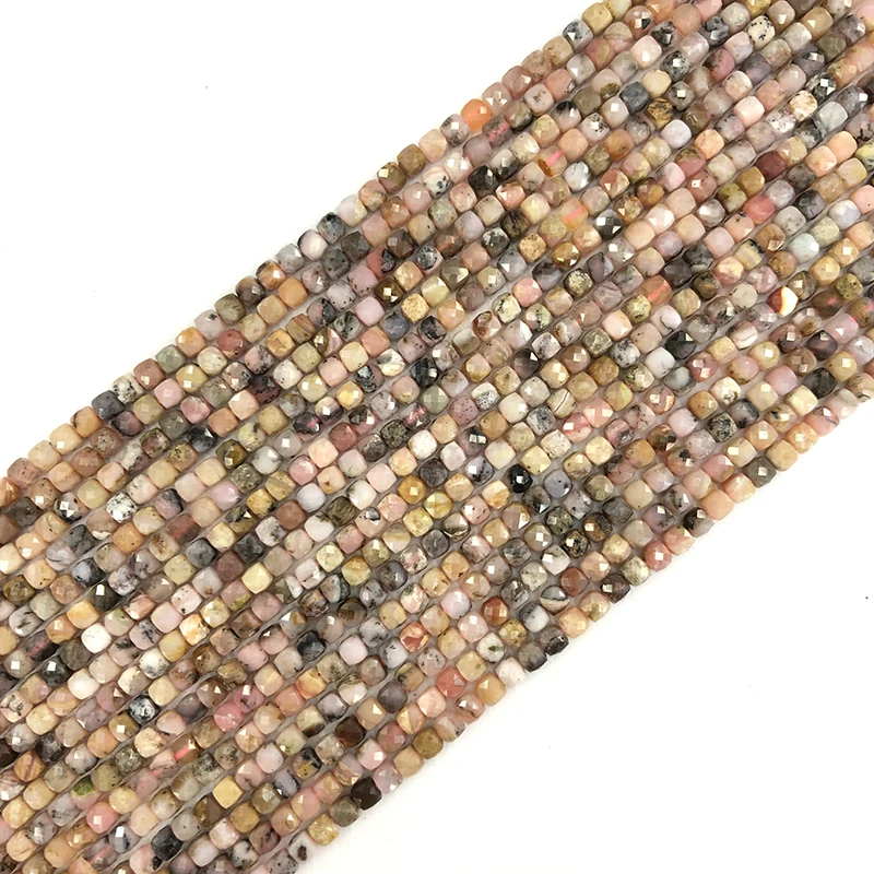 

Cube Natural Pink Opal Beads Bracelet