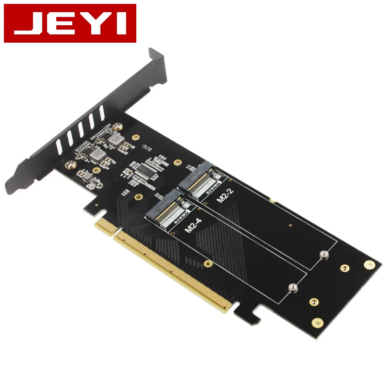

JEYI iHyper m.2 X16 TO 4X NVME PCIE3.0 GEN3 X16 TO 4*NVME RAID CARD PCI-E VROC CARD RAID Hyper M.2X16 M2X16 4X X4 NVME*4 RAID
