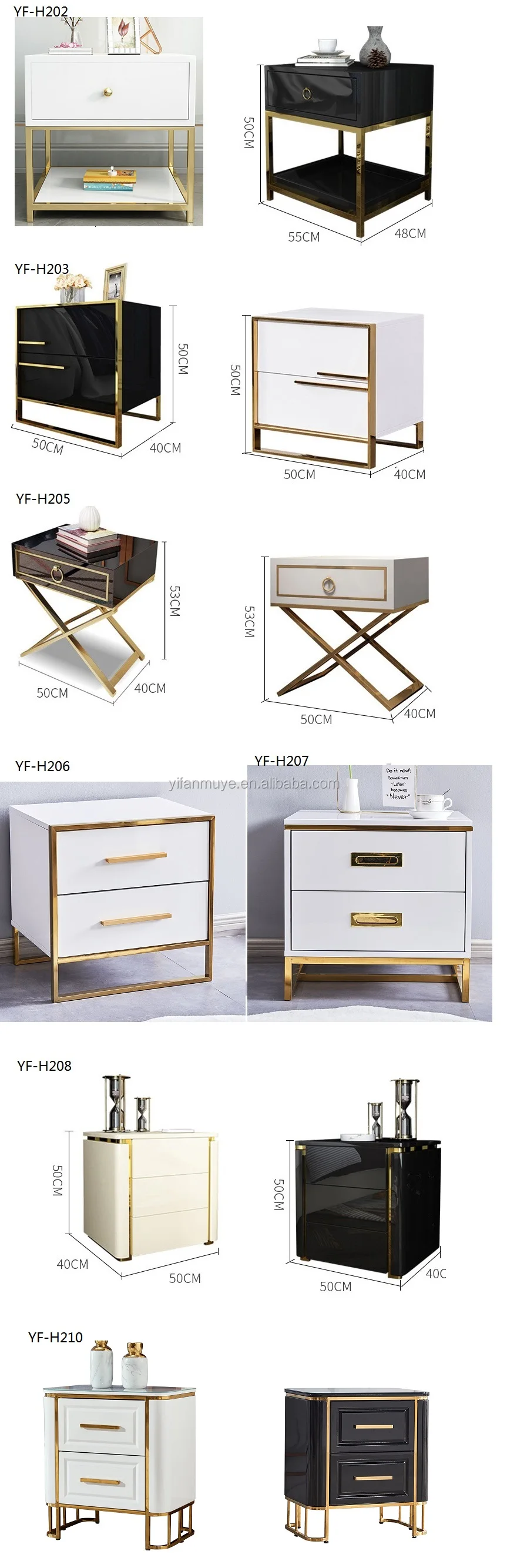 Modern Grey Faux Leather Upholstered Bedroom Bed Side Table,Smart With