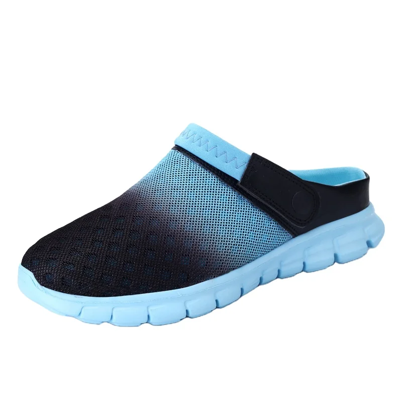 

2021 New style Baotou men's slippers color gradient men's sandals beach slippers
