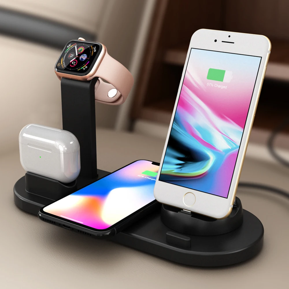 

VALDUS New Tendencia Universal 6 In 1 Multi Port Magnetic Charging Smart Watch Phone Stand Pad Station Wireless Charger