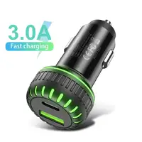 

New Product Car Charger Led Lighting 36W Dual USB Ports QC 3.0 Fast Charging Type C PD USB CE Certificated Car Phone Charger