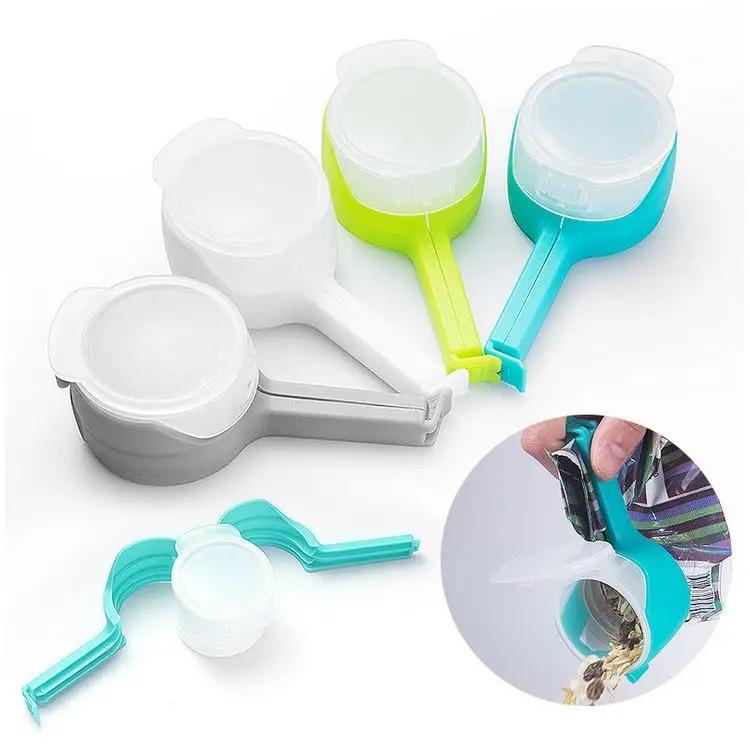 

A187 Multifunctional Food Preservation Sealing Clip Moisture-proof Discharge Nozzle Plastic Bag Sealing Clip, Grey/white/blue/green