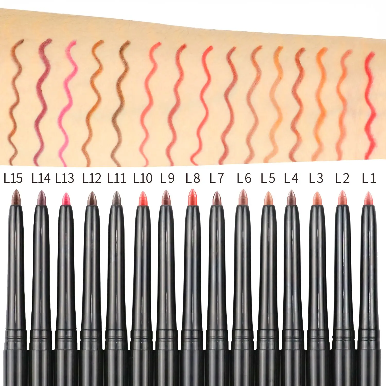

New style high quality waterproof cosmetic lip liner pencil for female