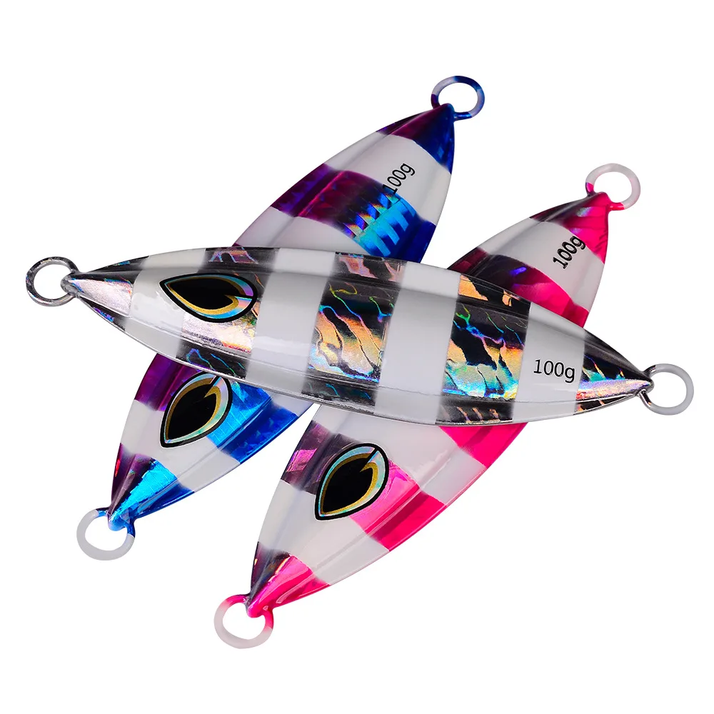 

Free Sample Slow Jigging Spoon Sequins Lures Fishing Saltwater Metal, 5 colors