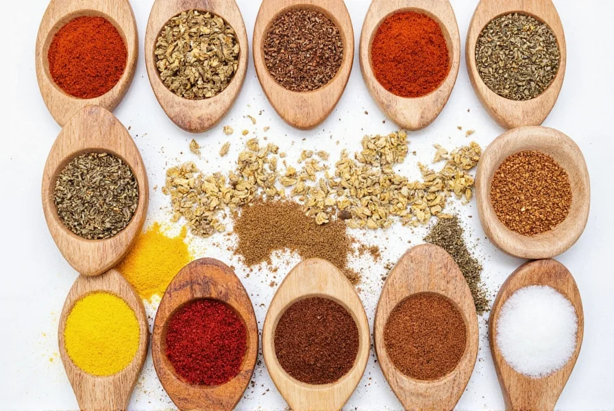 Spices being sprinkled on steak