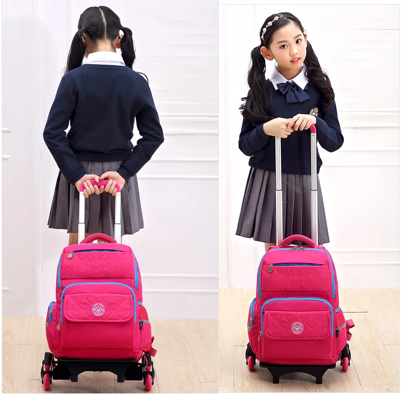 

Wholesale manufacturer children kids school trolley Travel Case backpack bags with wheels for boys girls trolly school bags, Picture color or any colors you like
