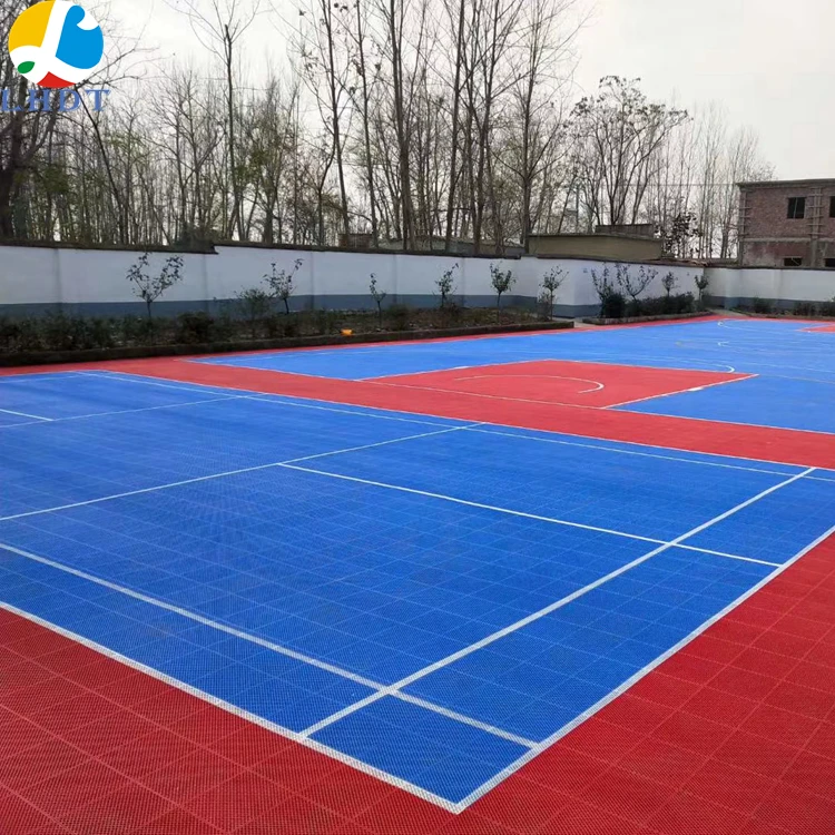 

Top outdoor sports 100% pp interlocking floor tiles used badminton court for sale