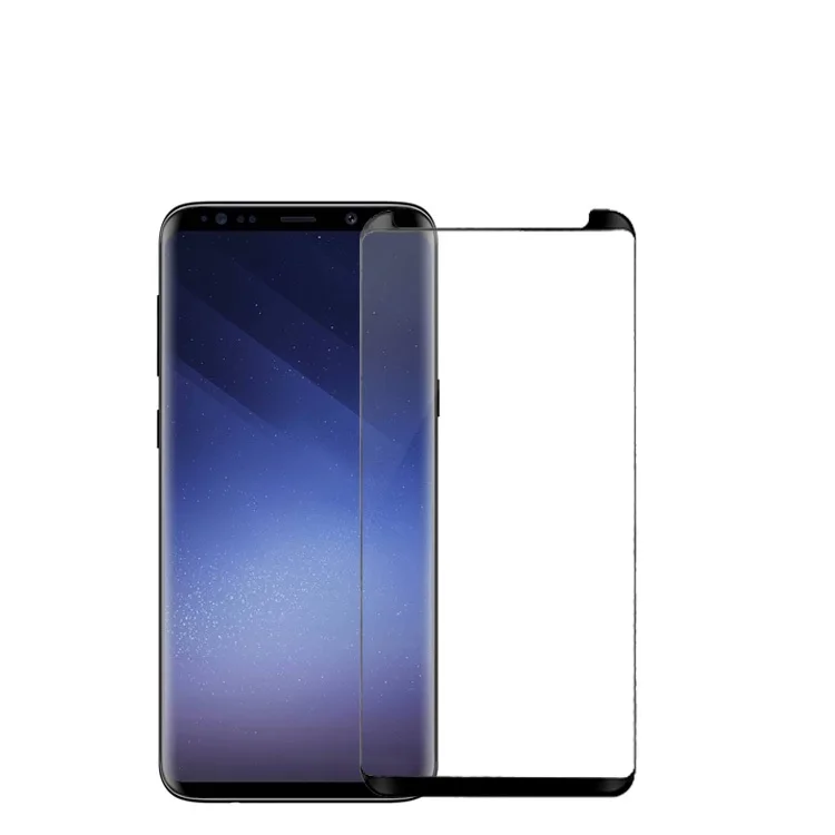 

Mobile phone 3D curved full cover s9 full glue glass S9 Plus case friendly Screen Protector black